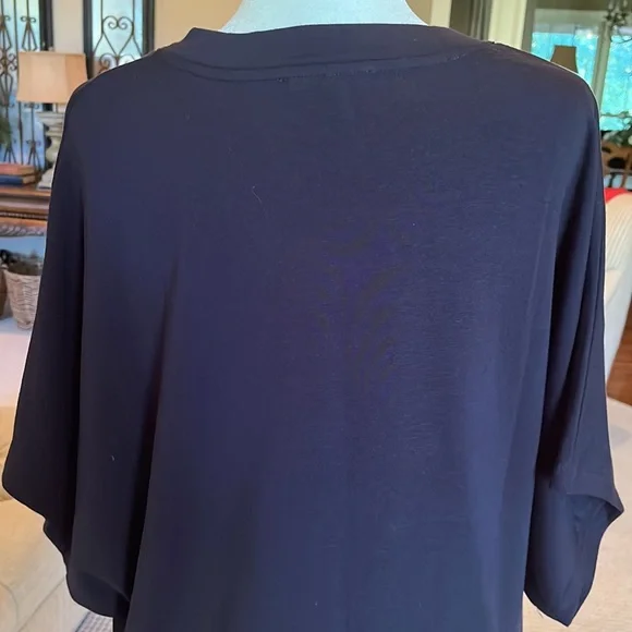 Joan Vass New York Batwing Sleeved Sweater / 3/4 length sleeve - Picture 7 of 9